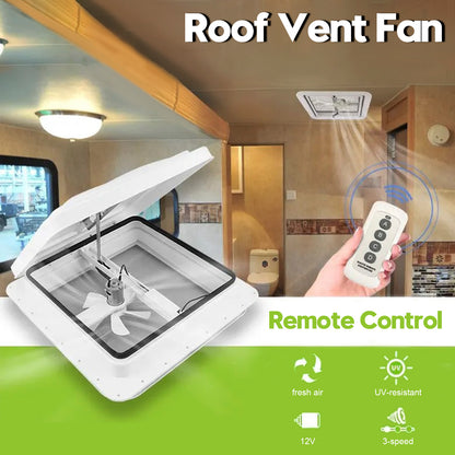 14" Caravan Skylight Roof Vent Remote Control Camper Motorhome RV Aspiratore