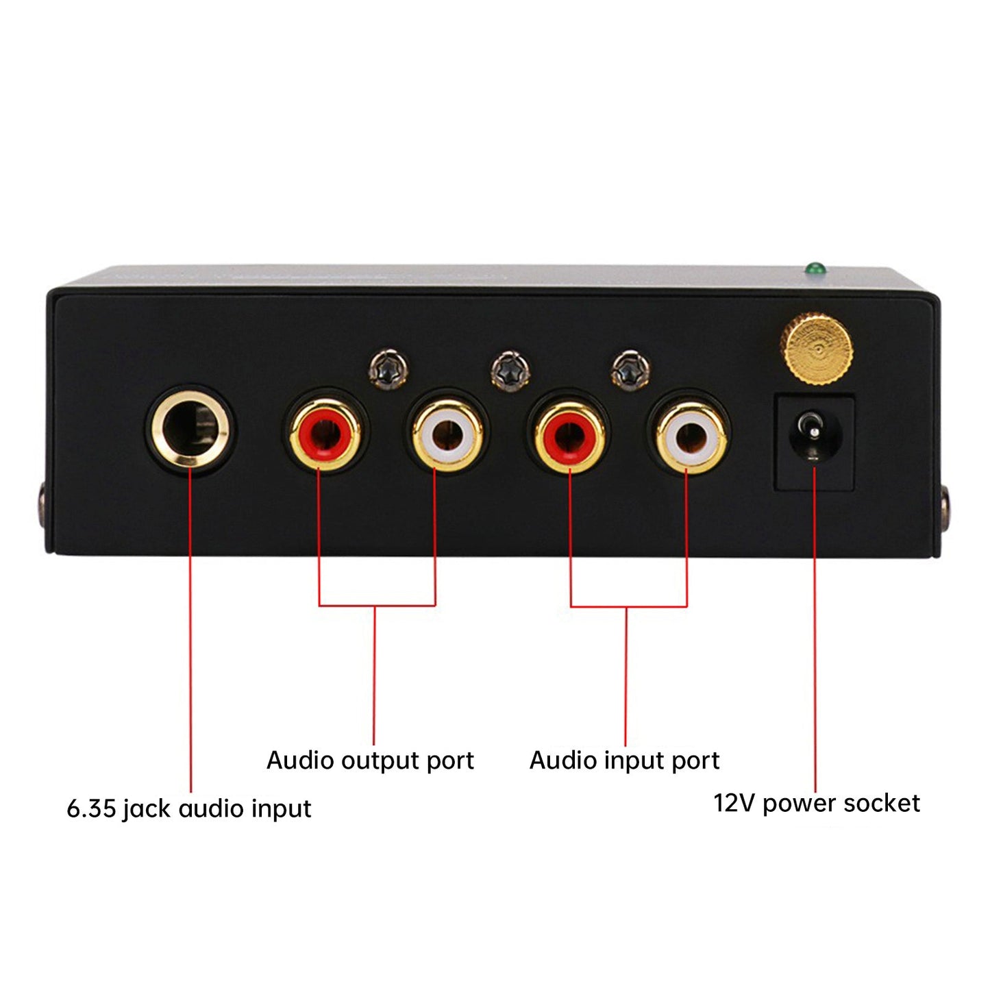 Preamplificatore Phono Ultra-Compatto PP400 con Supporto RCA da 1/4 di pollice Interfacce TRS Preamplificador Phono Preamp