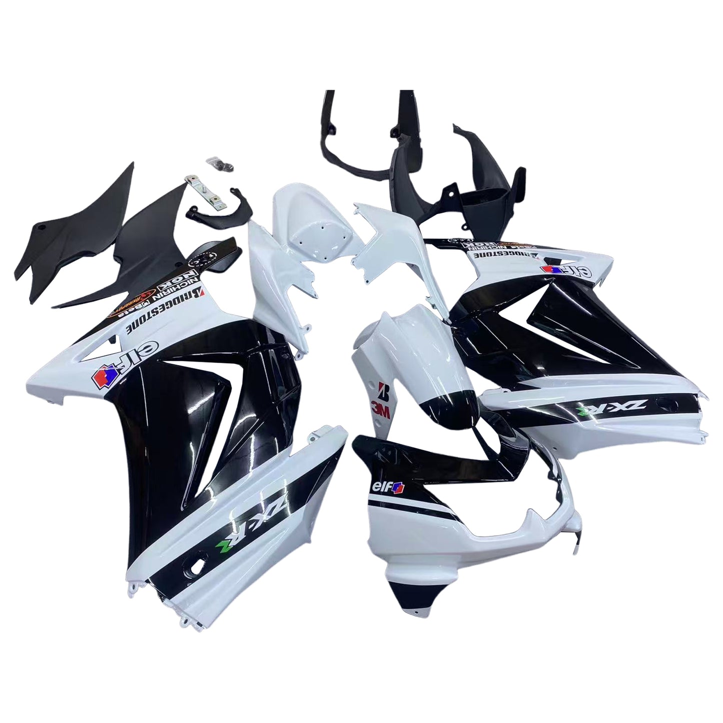Kit di carenatura BODYWORK ABS in plastica adatta per Kawasaki EX250 Ninja250R 2008-2012