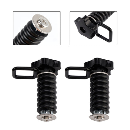 Coppia di ancoraggi di fissaggio con anello a D da 1"" neri per Polaris Rzr 570 800 900 1000