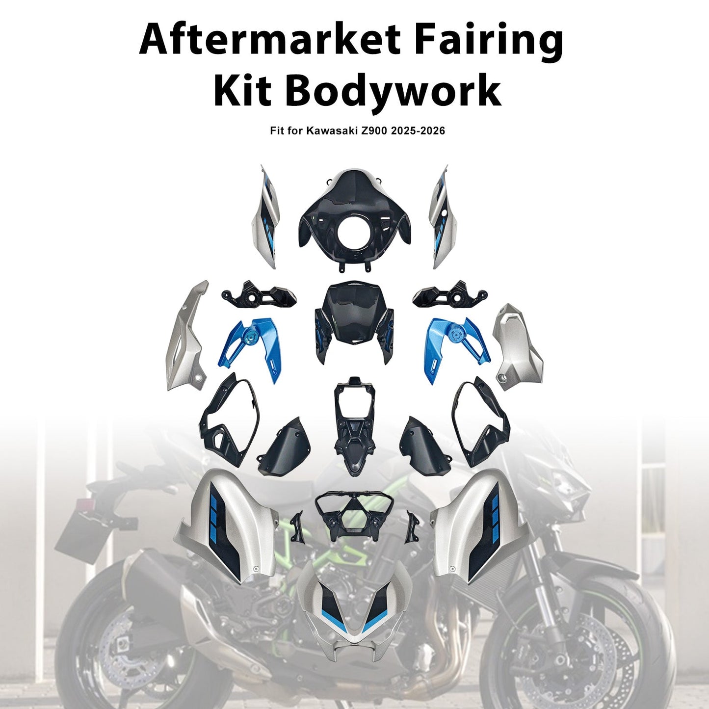 Kit di carene stampate a iniezione per Kawasaki Z900 2025-2026
