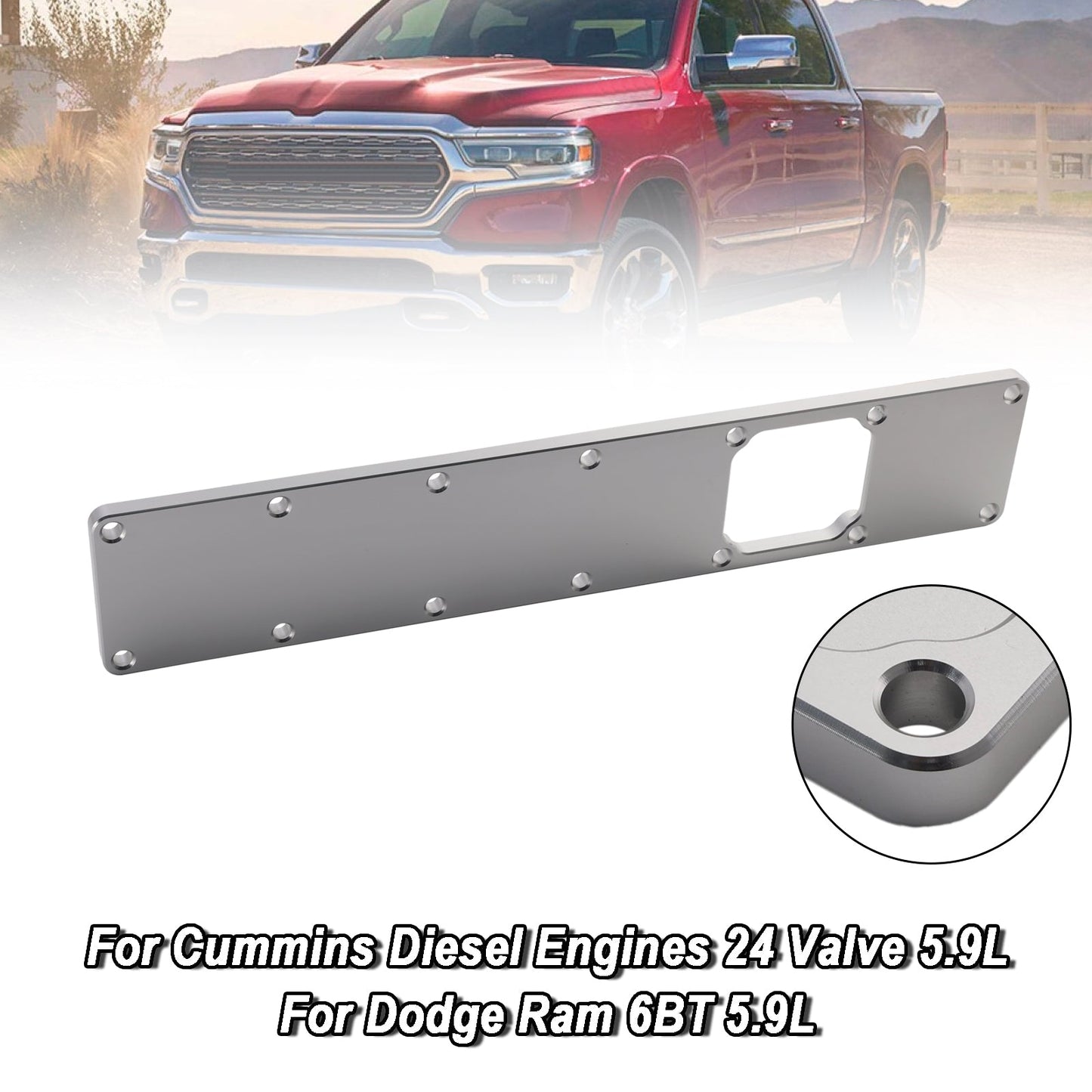 Dodge Ram 6BT 5.9L Collettore di aspirazione Plenum Piastra 24V 551714