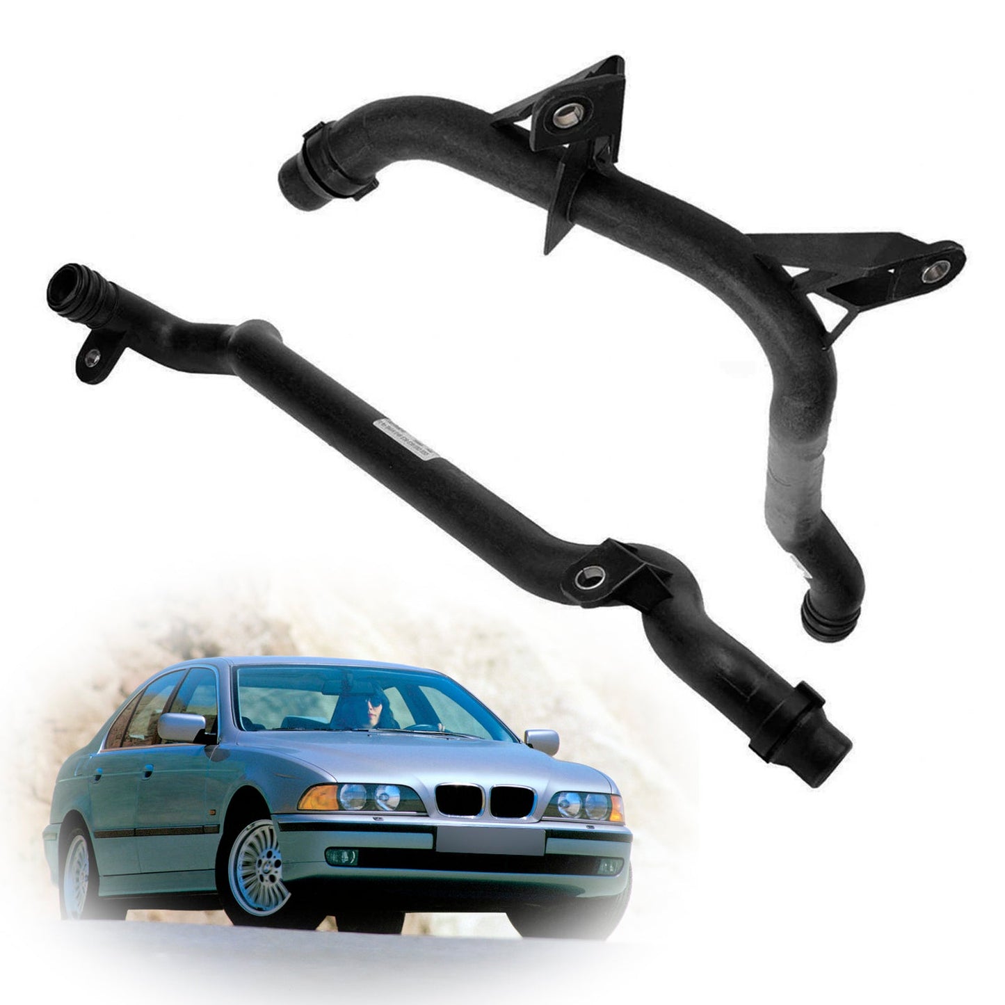 2*Tubo di ingresso del liquido di raffreddamento per riscaldatore motore ad acqua per BMW E46 E83 X3 E53 X5
