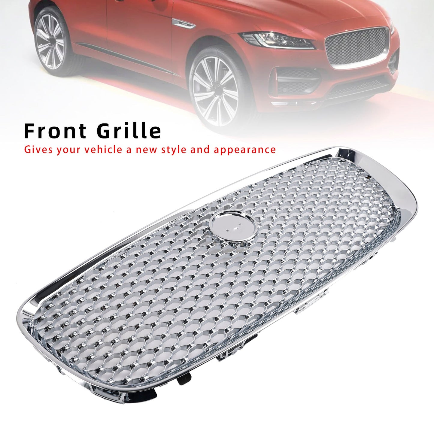 Griglia paraurti anteriore cromata adatta per JAGUAR F-PACE X761 2016-2020