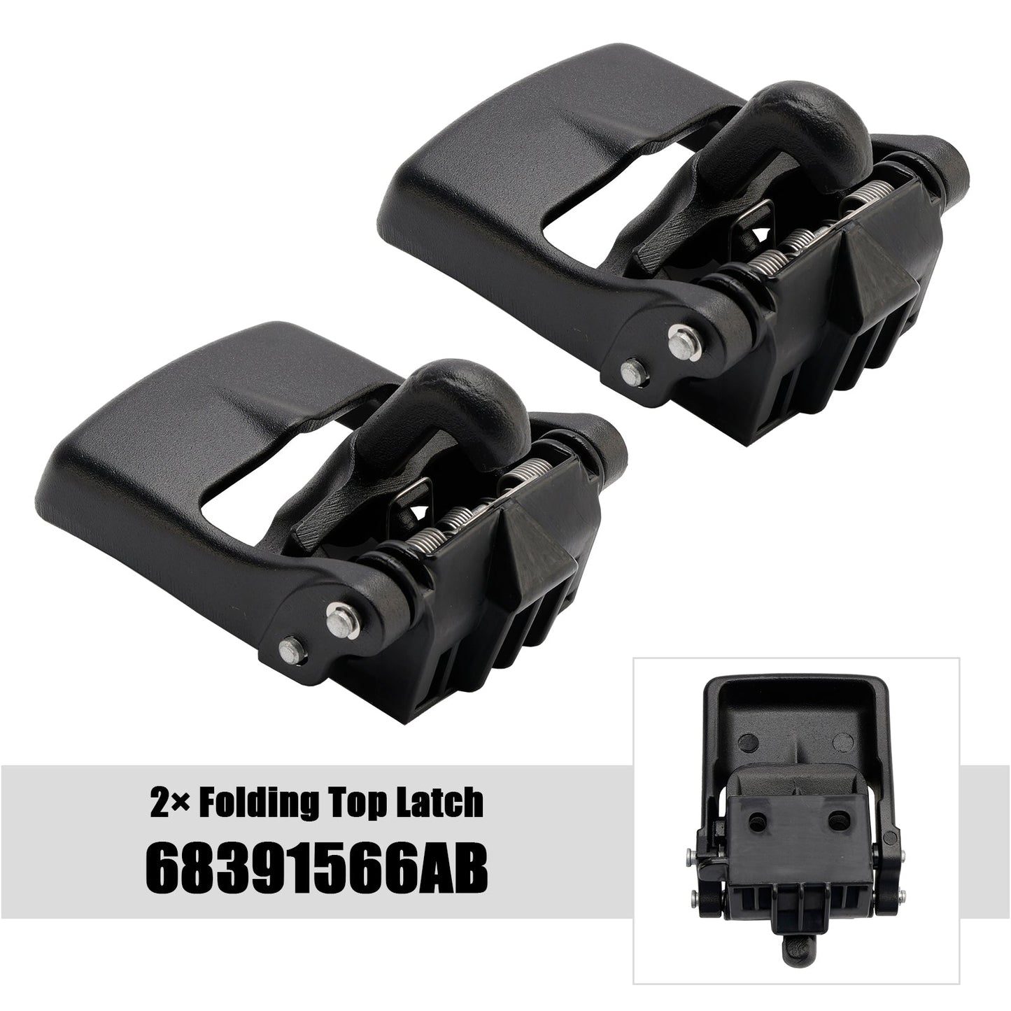 2× Chiusura superiore pieghevole 68391566AB per Jeep Wrangler Jl Gladiator 2018-2024