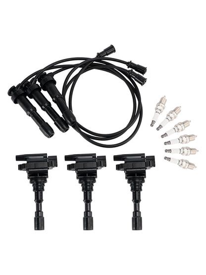 Kia Sorento 3.5L V6 2003-2006 3 bobine di accensione e 6 candele e 3 set di cavi UF431