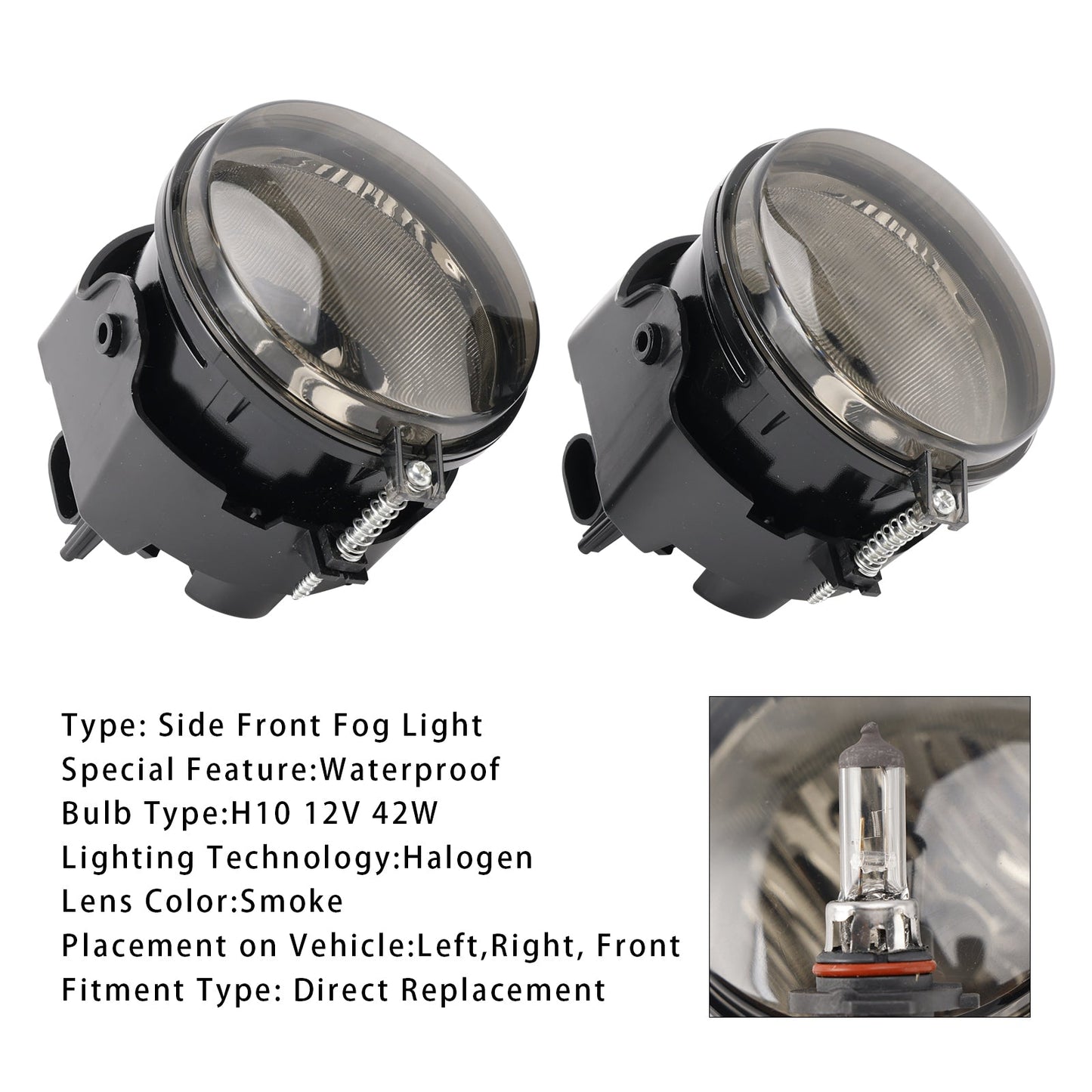 Coppia di fendinebbia per Dodge Chrysler Caliber Jeep Compass 4805857AA