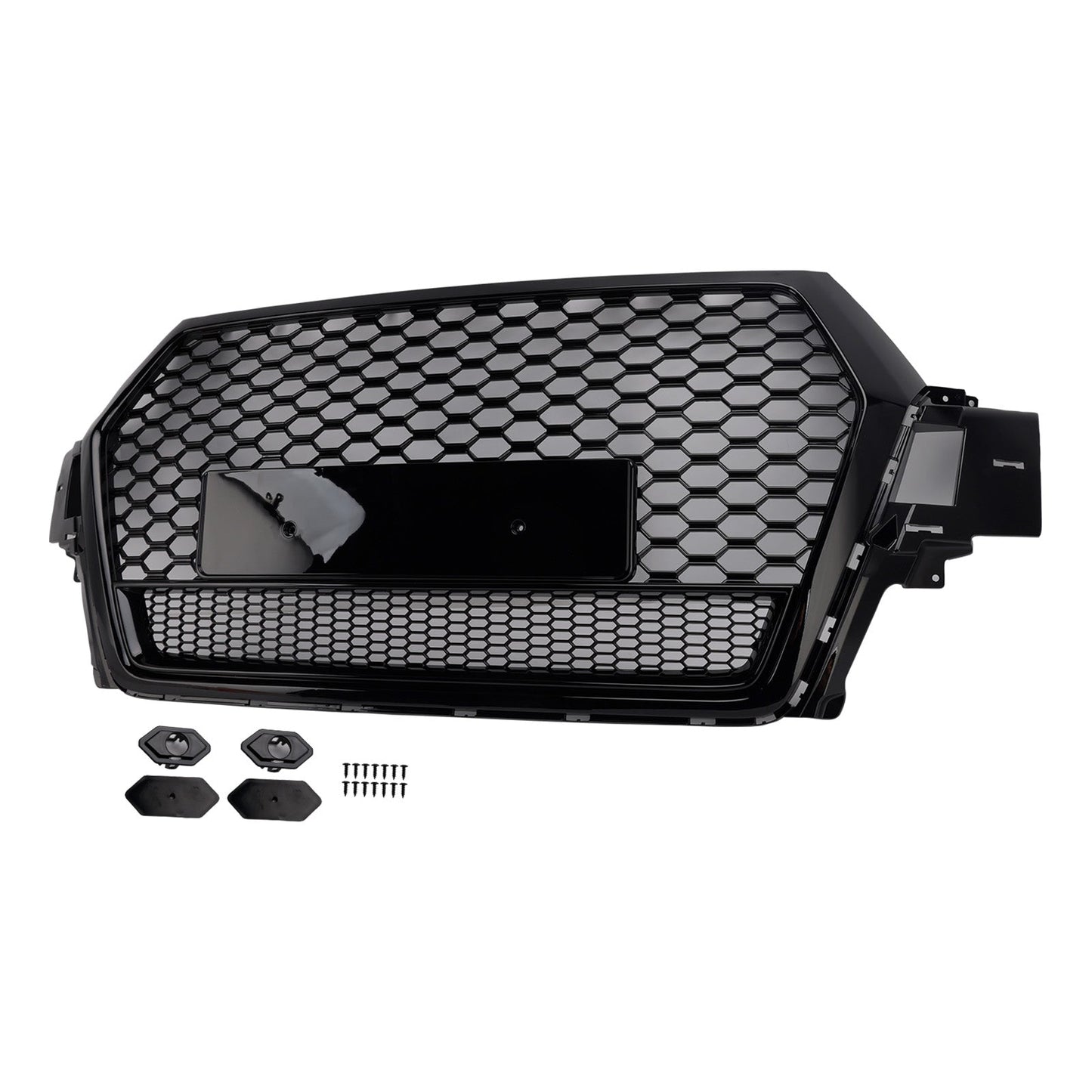 Griglia di ventilazione del radiatore per paraurti anteriore Audi Q7 SQ7 2016-2019, colore nero lucido, 4M0853651F