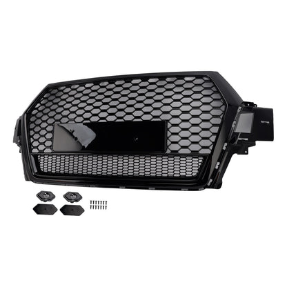 Griglia di ventilazione del radiatore per paraurti anteriore Audi Q7 SQ7 2016-2019, colore nero lucido, 4M0853651F