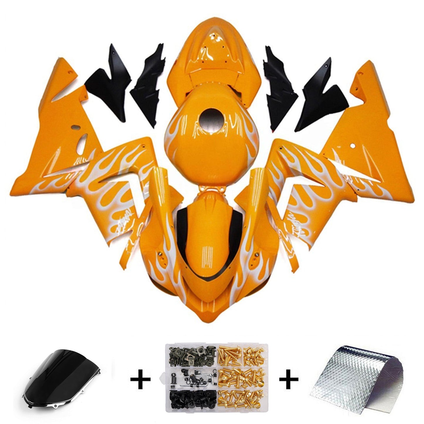 Kit carenatura iniezione in plastica ABS adatto per Kawasaki ZX10R 2004-2005