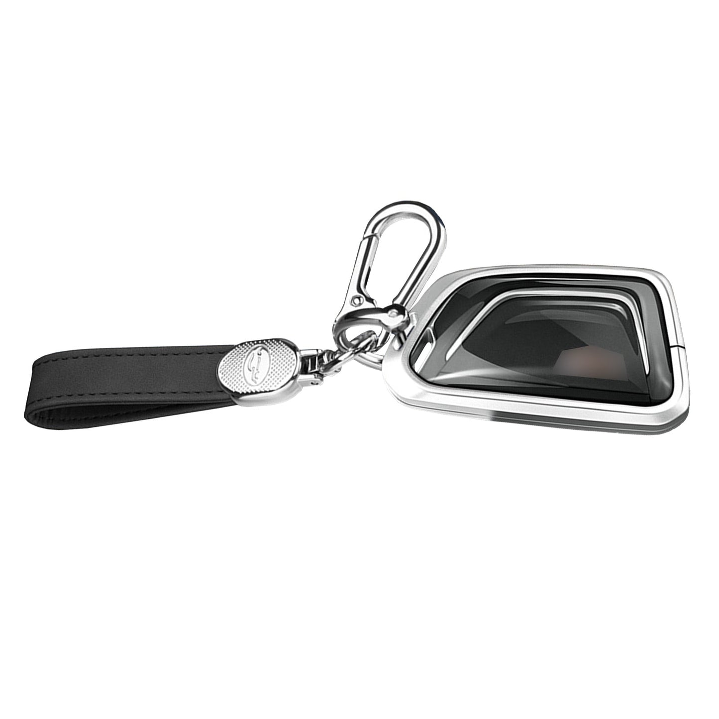 Custodia per chiave auto in TPU argentato in lega di alluminio con fibbia per Cadillac