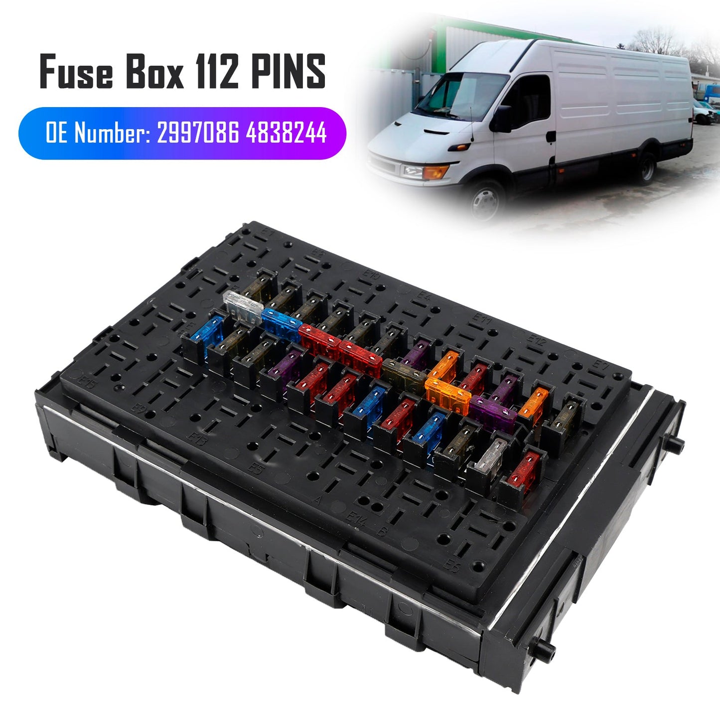 112 PIN Iveco Daily III III 1989-2006 Fuse Box 2997086 4838244