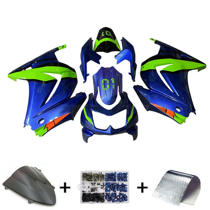 Kit carenatura iniezione in plastica ABS adatto per Kawasaki EX250 Ninja250R 2008-2012