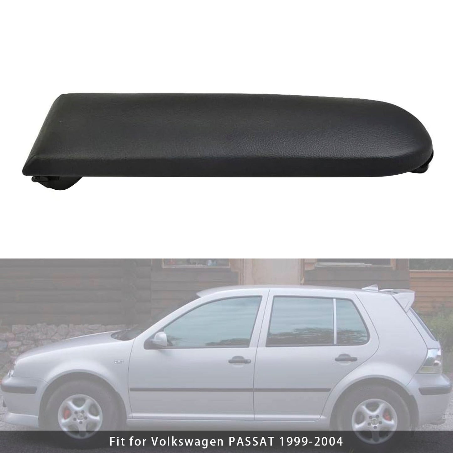 Coperchio della console centrale del bracciolo in pelle nera per VW MK4 Jetta Bora Golf 18D867173