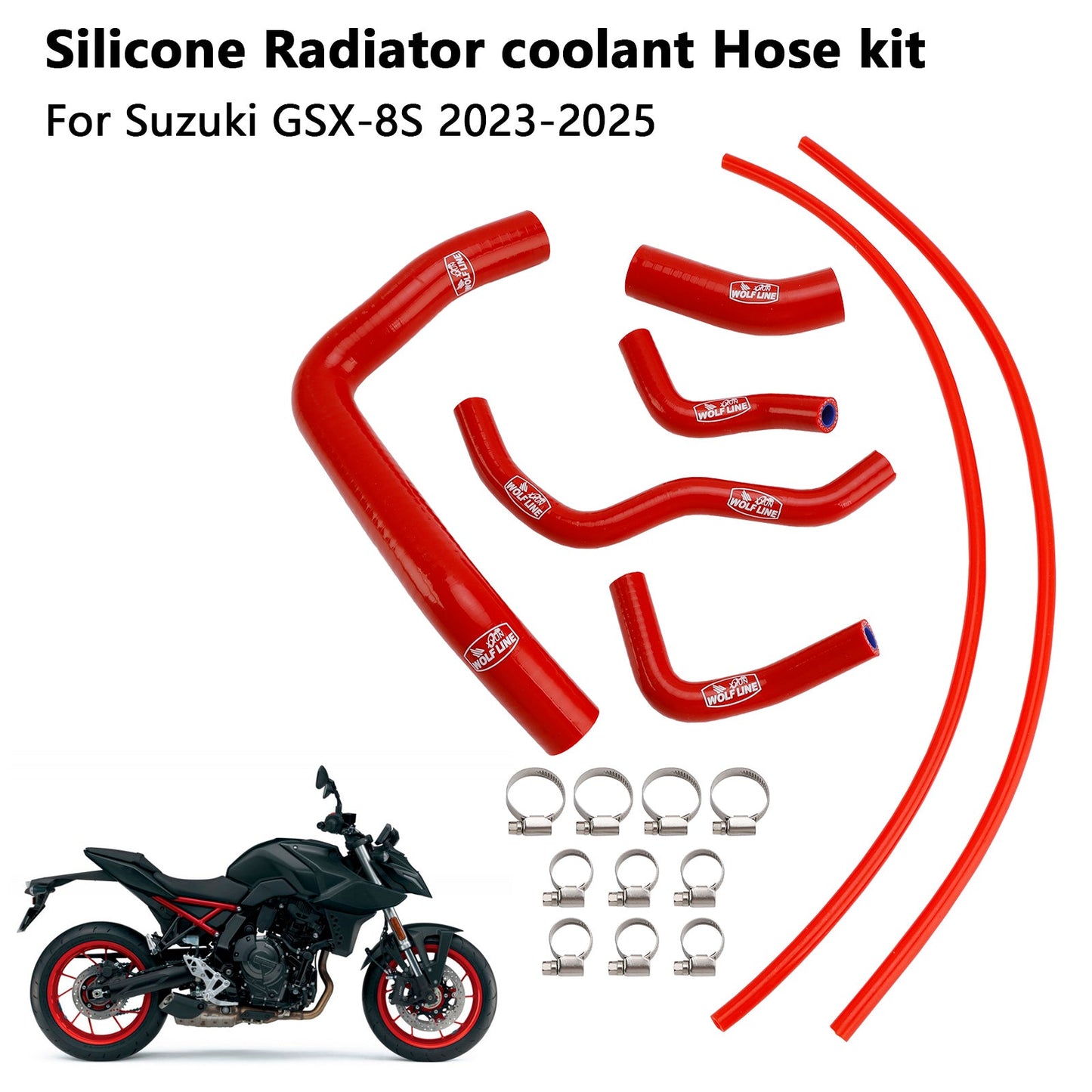 Tubo flessibile del liquido di raffreddamento del radiatore in silicone Suzuki GSX-8S 2023-2025