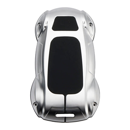 Custodia in lega di pelle e zinco per chiave auto argentata per Lexus ES260h/RX350h/LS500h