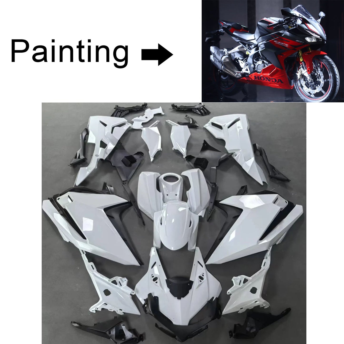 Kit carenatura iniezione Honda CBR250RR 2023-2024 Carrozzeria plastica ABS