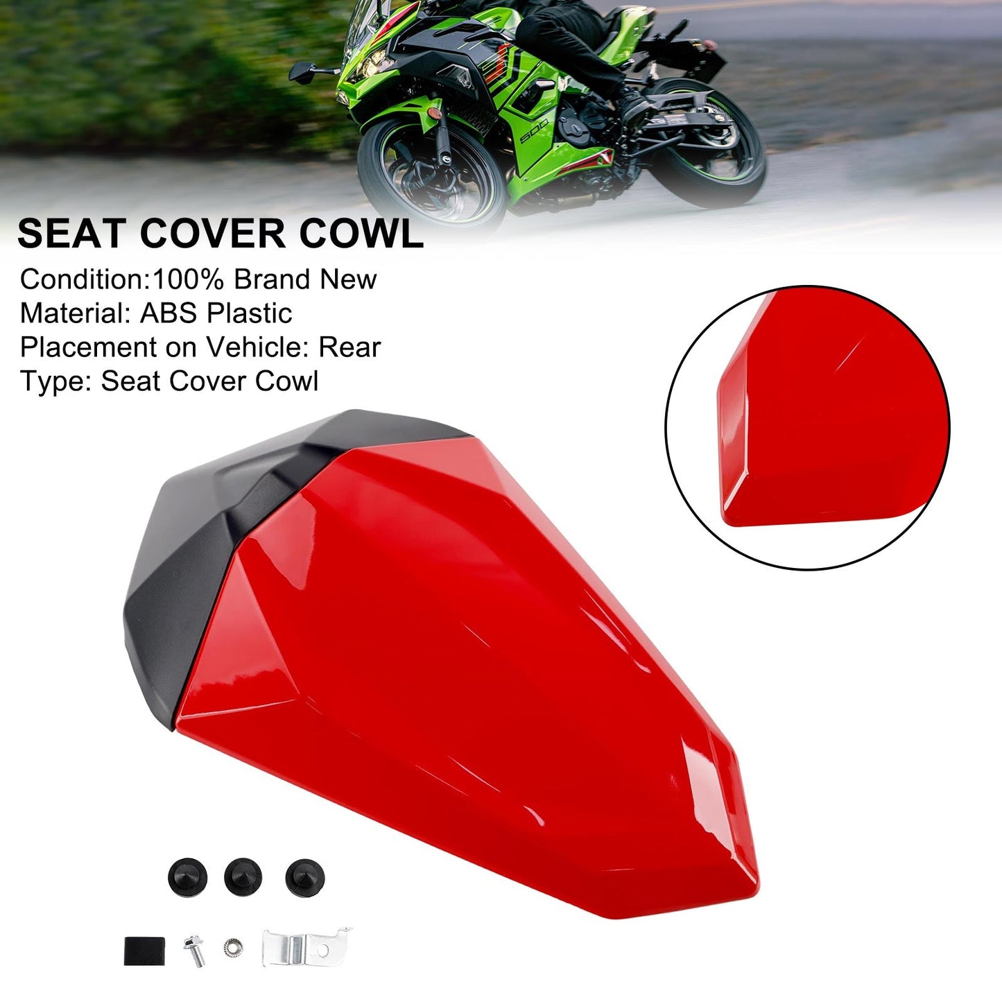 Carenatura posteriore per sedile posteriore Kawasaki Ninja 500 EX500R Z500 2024-2025