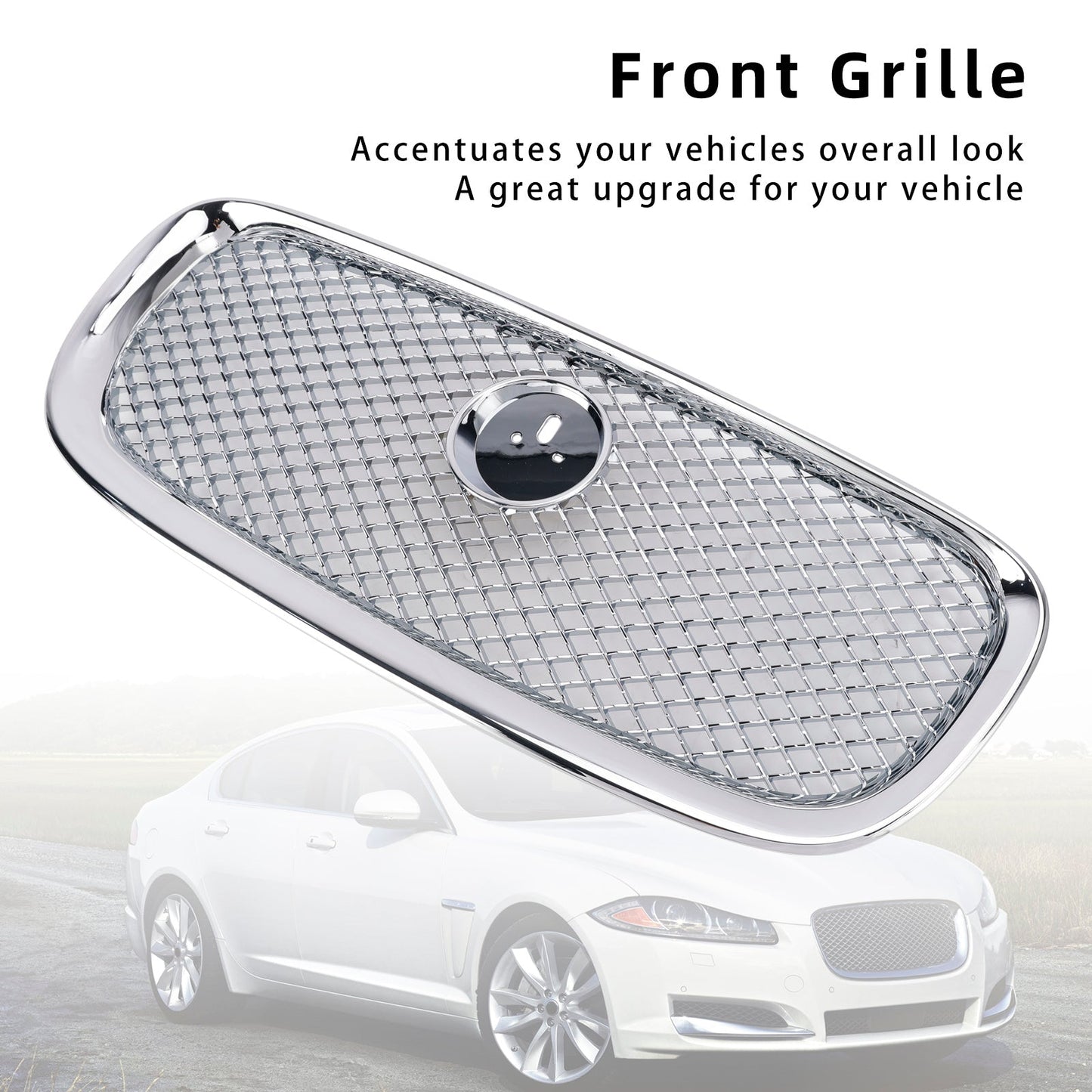 Griglia paraurti anteriore stile Jaguar XF XF-R 2012-2015 cromata