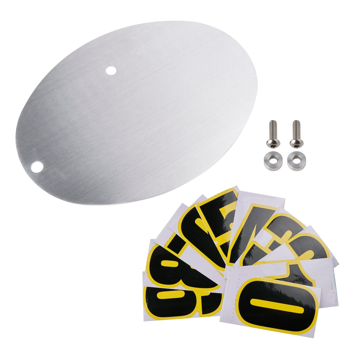 Targa universale per moto fai da te Targa ovale personalizzata in alluminio