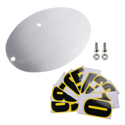 Targa universale per moto fai da te Targa ovale personalizzata in alluminio