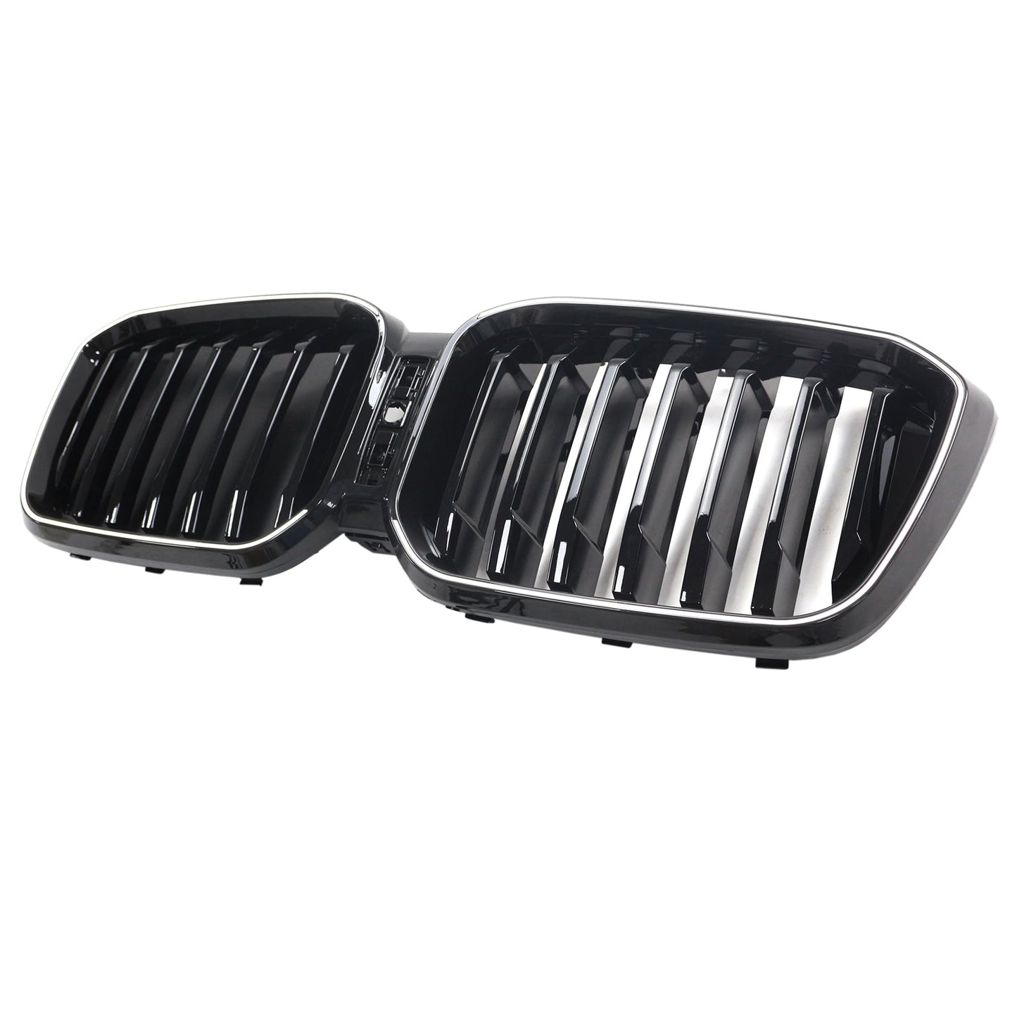 Griglia a rene paraurti anteriore nero lucido BMW X3 G01 X4 G02 2022-2025 con foro per telecamera