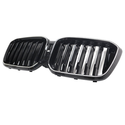 Griglia a rene paraurti anteriore nero lucido BMW X3 G01 X4 G02 2022-2025 con foro per telecamera
