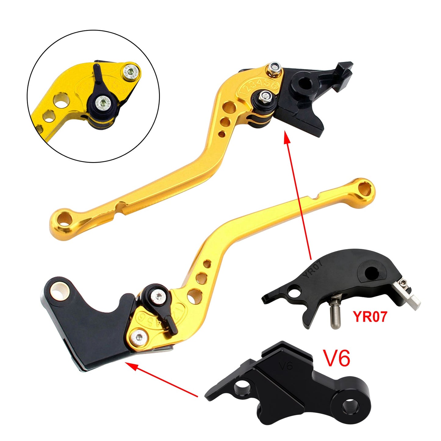Leva frizione freno lunga adatta per YAMAHA XSR900 XSR900GP MT-09 MT-09SP 2024-2025