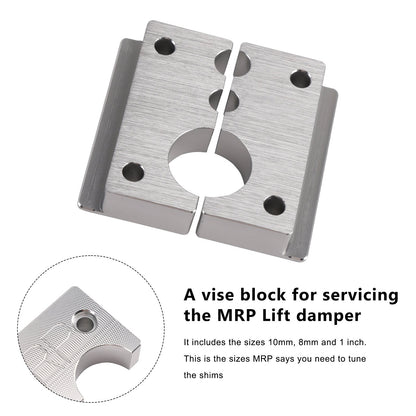 Strumento per la regolazione dell'ammortizzatore MRP Lift. Dotato di morsa/blocco da 8 mm/10 mm/1 pollice.