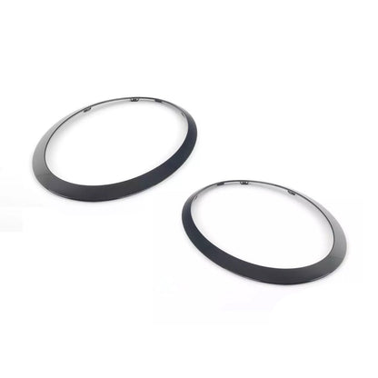 2 pezzi di anelli di finitura per fari anteriori neri lucidi per Mini Cooper F55 F56 F57 2014-2021