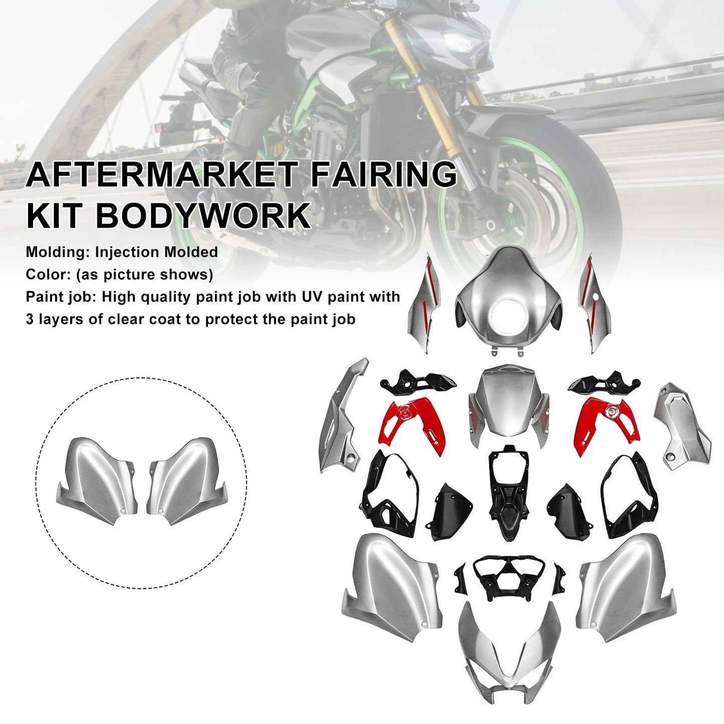 Kit di carene stampate a iniezione per Kawasaki Z900 2025-2026