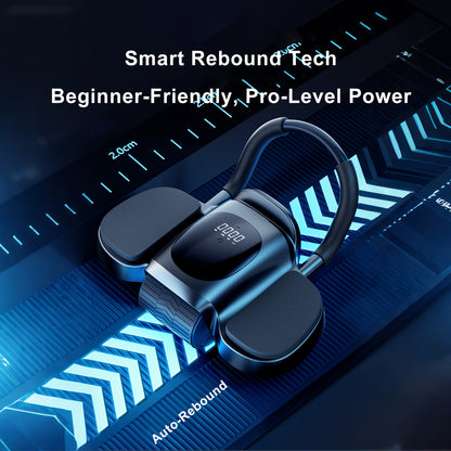 Rullo per addominali aggiornato con timer e core trainer con supporto per il gomito, rimbalzo automatico e display LCD - Include ginocchiere perfette per gli allenamenti a casa Nero