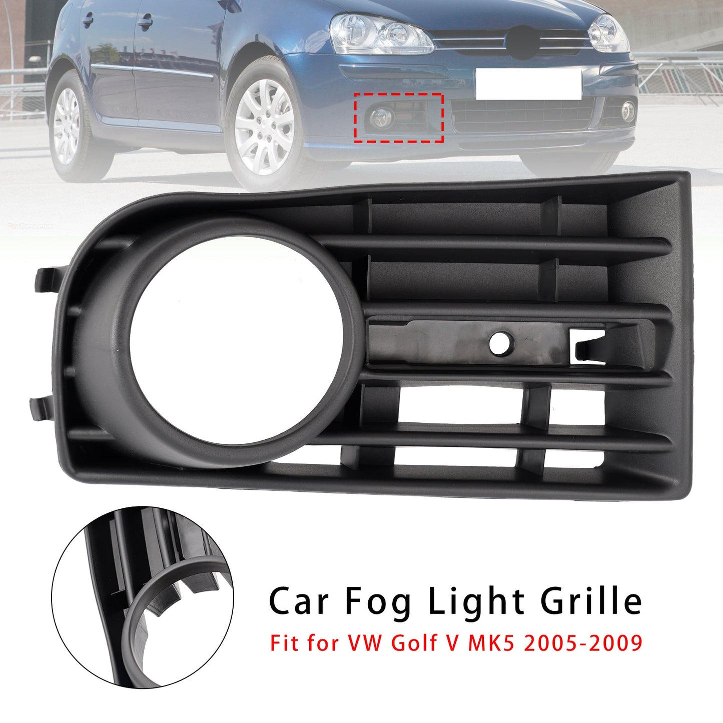 Griglia paraurti anteriore destro VW Golf V MK5 2003-2009, griglia fendinebbia 1K0853666B