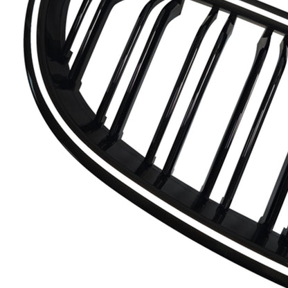 2 pezzi Griglia anteriore sportiva a doppio rene nera lucida per BMW E60 E61 520i 530i 2004-2009