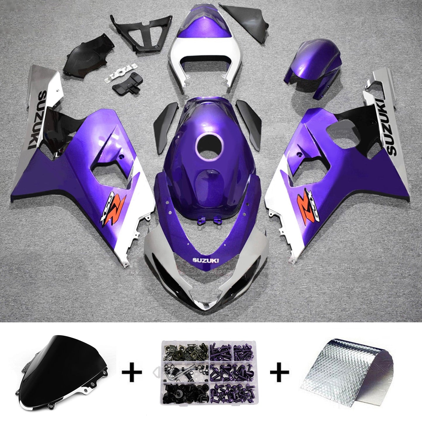 Kit carenatura iniezione plastica ABS per Suzuki GSXR 600/750 2004-2005 K4