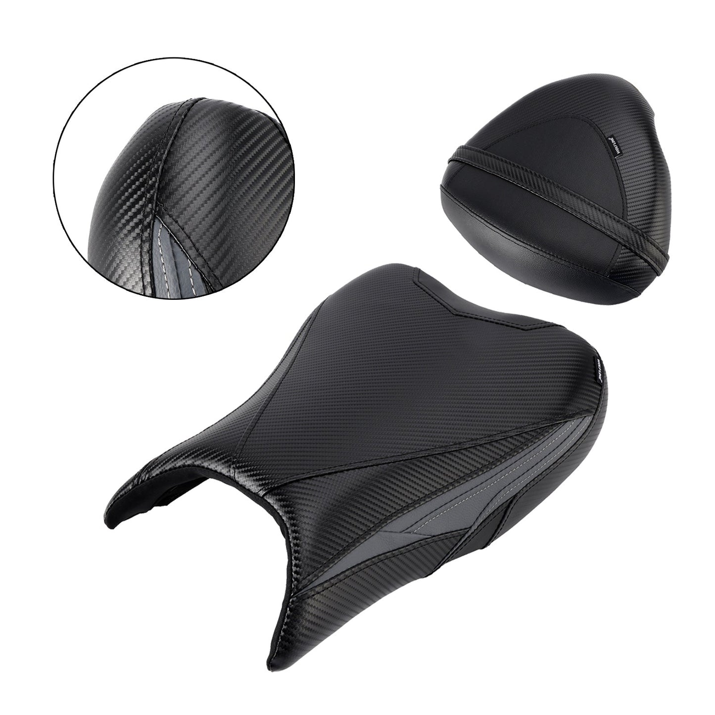 Kit cuscini passeggero Raider anteriori e posteriori per Suzuki GSX1300R 2022-2024, colore nero.