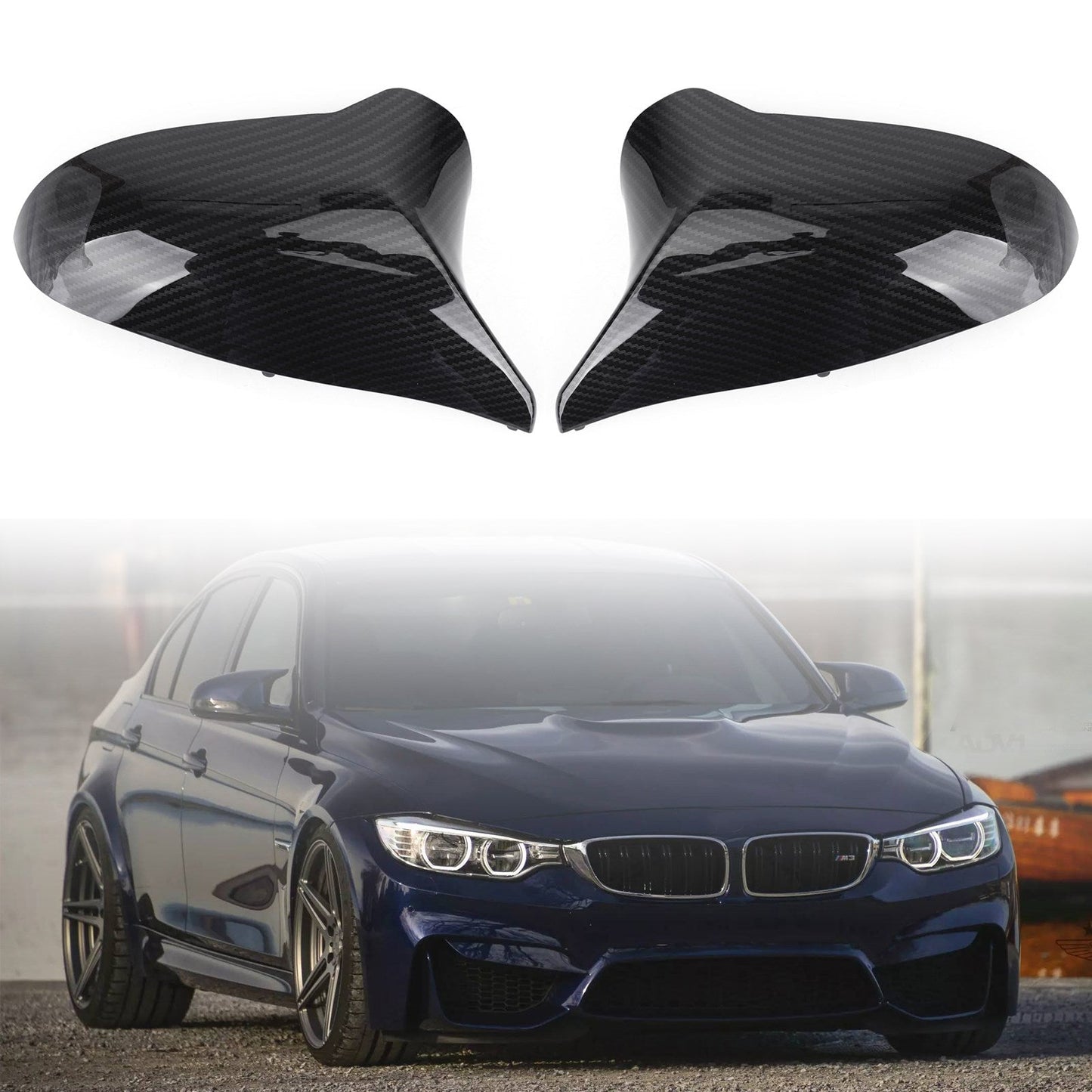 Copri specchietti laterali BMW F80 M3 2015-2018 Alloggiamento retrovisore in carbonio