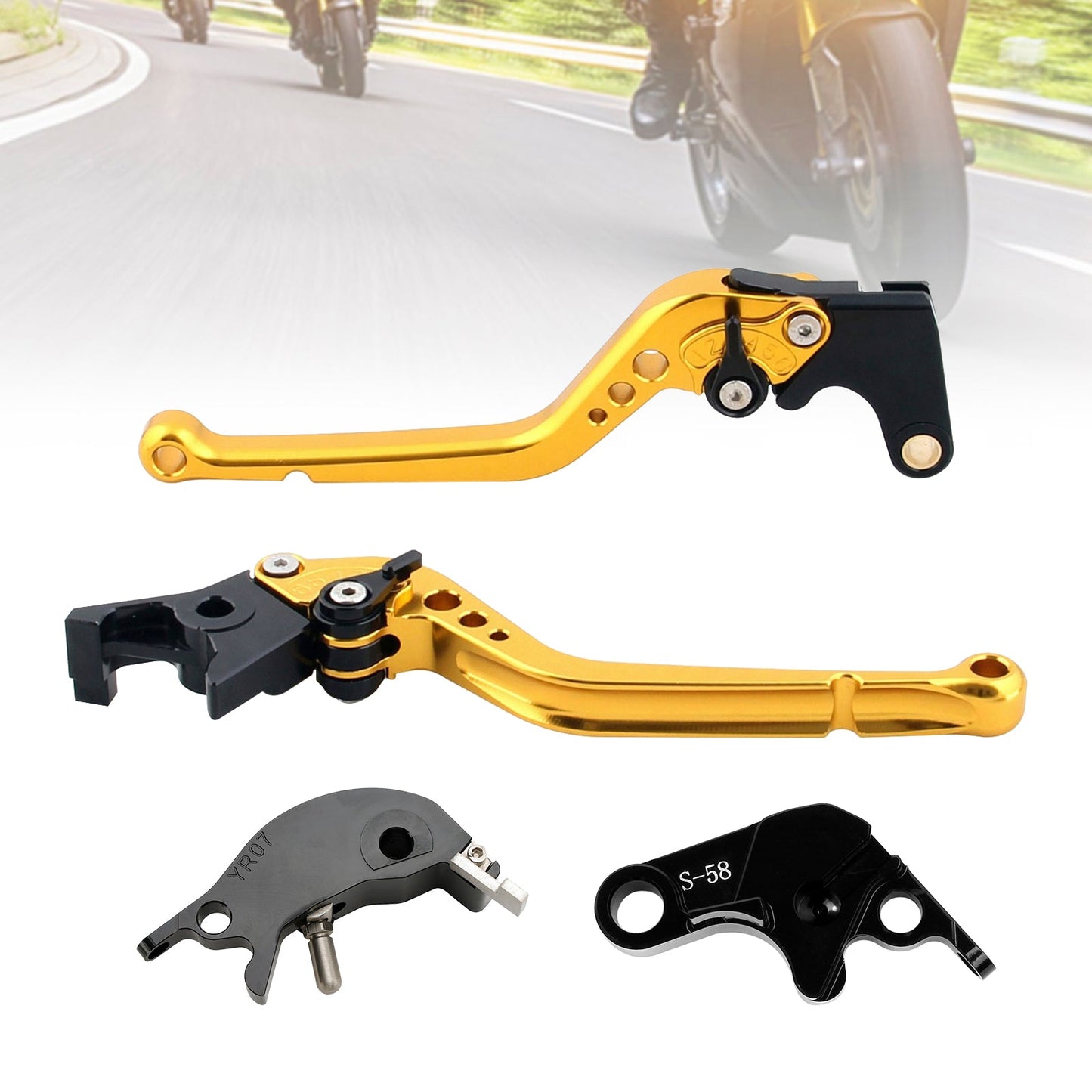 Leva frizione freno lunga adatta per YAMAHA YZF R7 MT-10/SP FZ-10/SP 2022-23