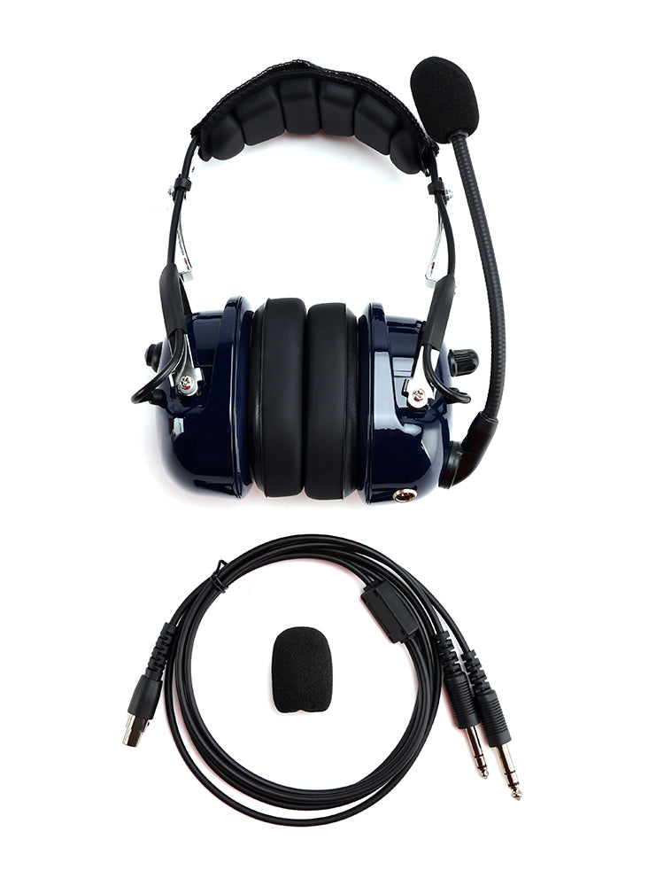 Cuffie antirumore per piloti con connettori GA da 6,3/5,2 mm, universali per aeromobili.