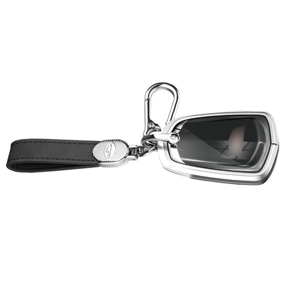 Custodia per chiave auto in TPU argentato in lega di alluminio con fibbia per Cadillac