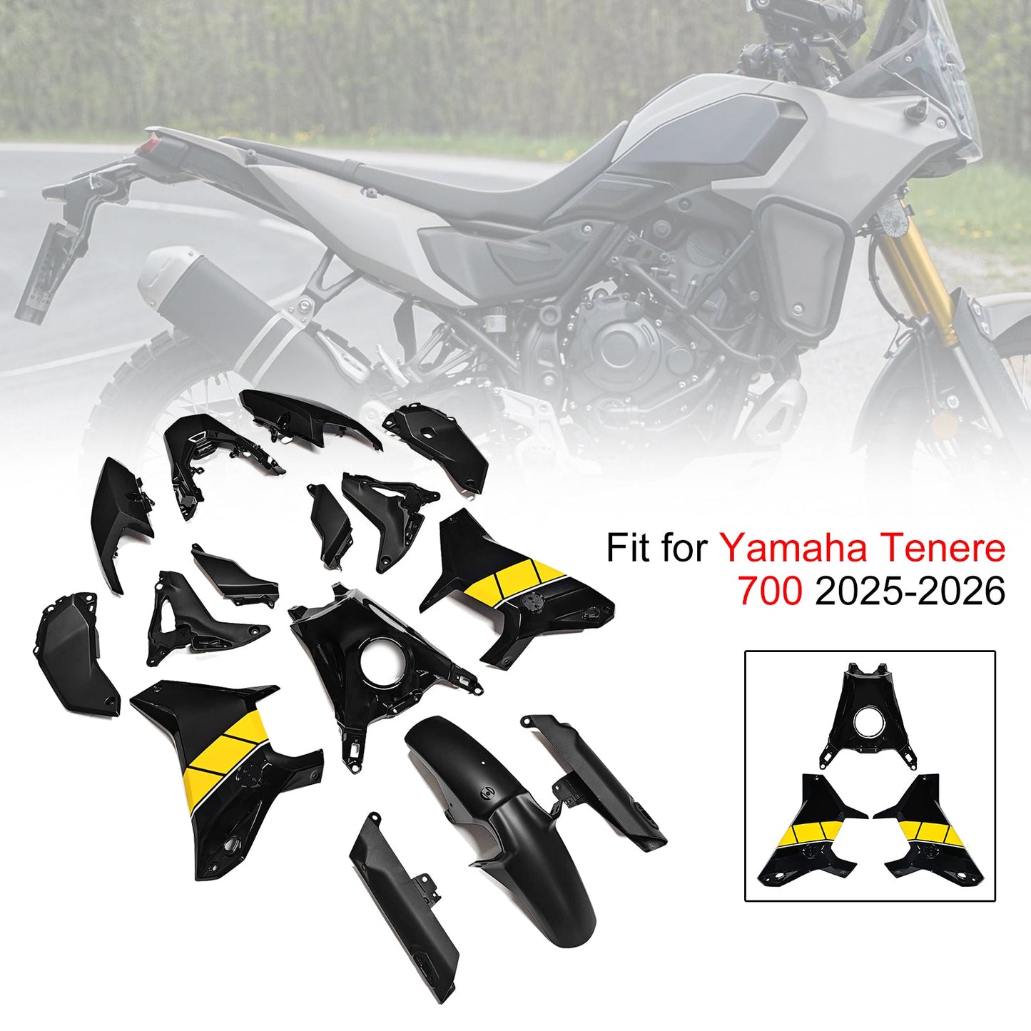 Kit di carene stampate a iniezione per Yamaha Tenere 700 T700S 2025-2026