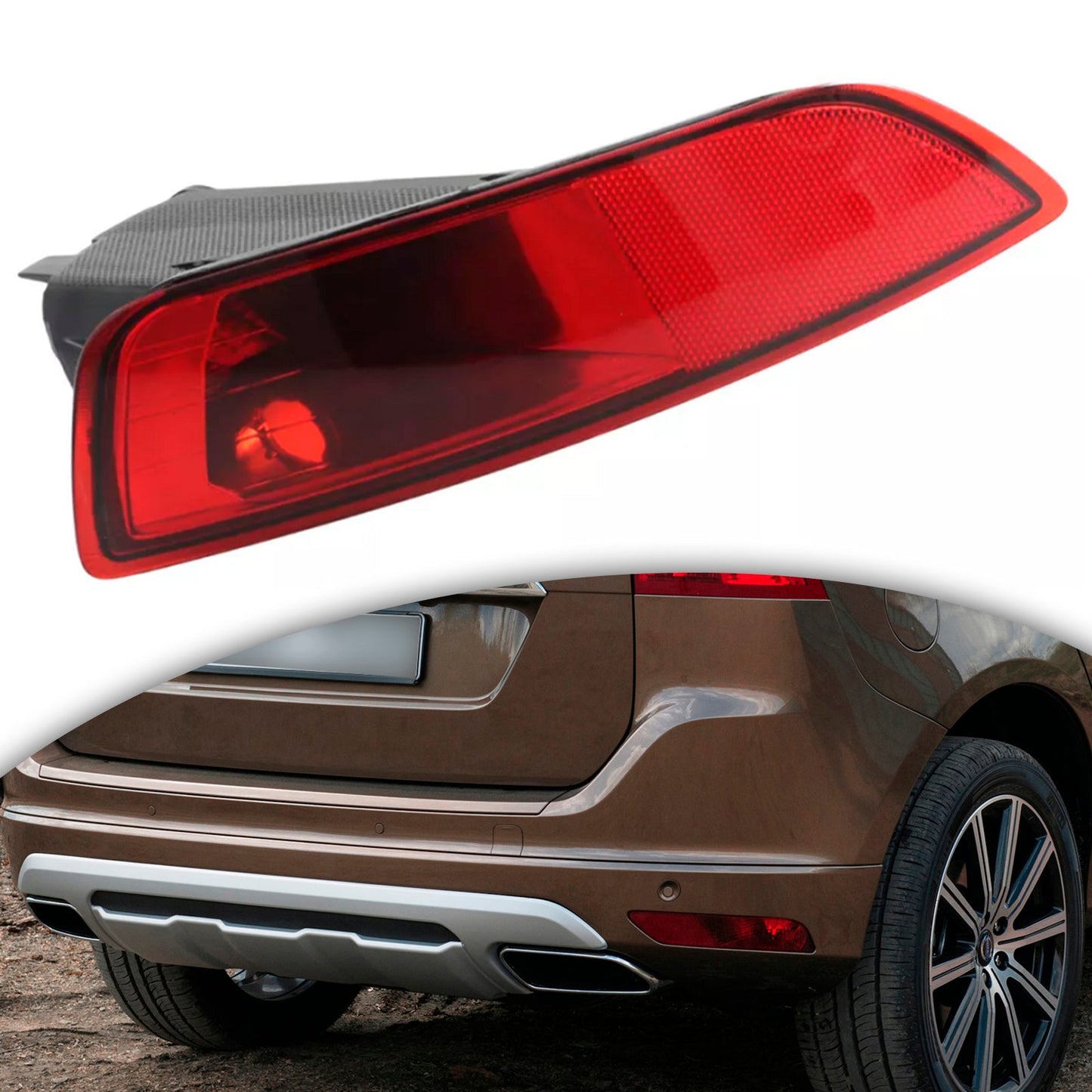 Riflettore della lampada fendinebbia del paraurti posteriore destro Volvo XC60 2008-2013 30763323