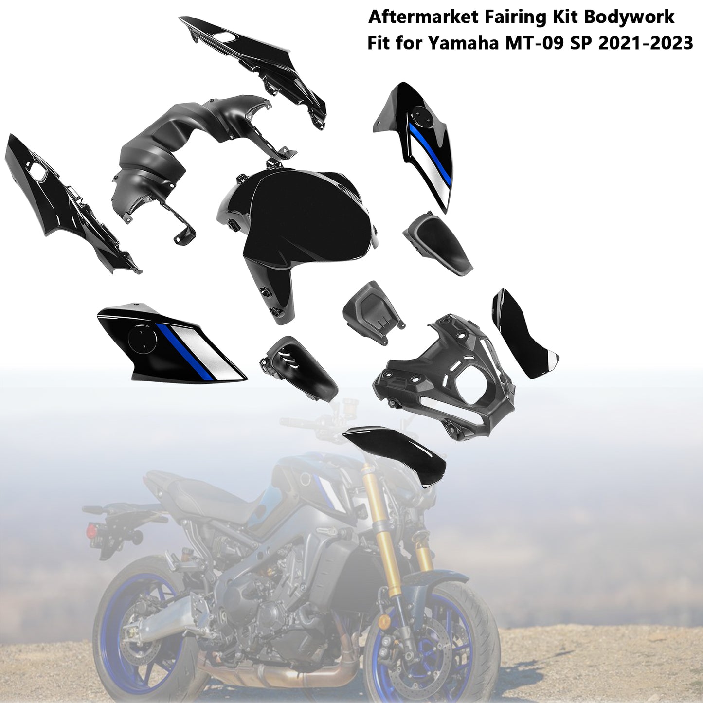 Kit carena carrozzeria iniezione ABS per Yamaha MT-09 / MT-09 SP 2021-2023