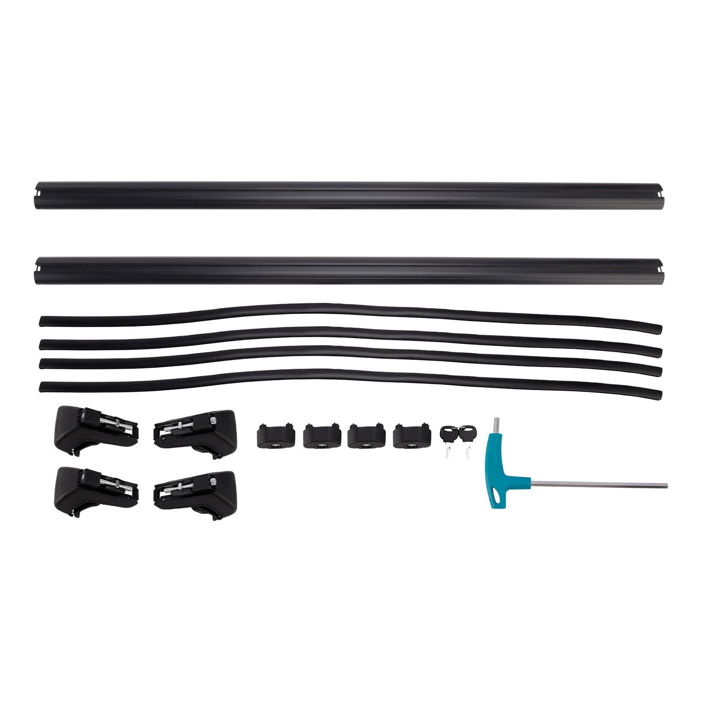 Barre trasversali universali in alluminio per portapacchi da tetto auto, 120 cm, con chiusura a chiave.