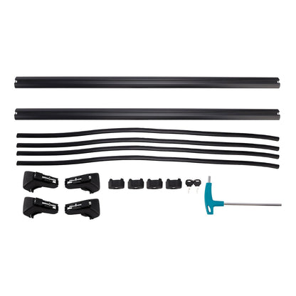 Barre trasversali universali in alluminio per portapacchi da tetto auto, 120 cm, con chiusura a chiave.