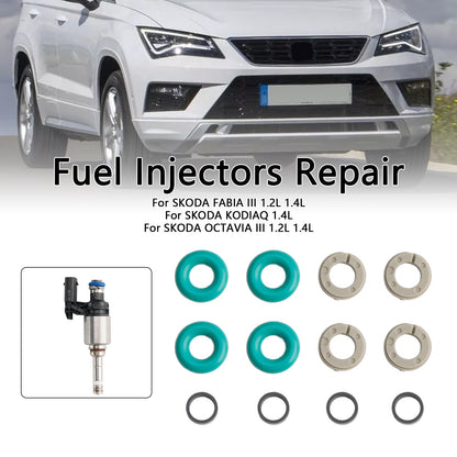 Kit di manutenzione iniettore carburante 4 pezzi O-ring 0261500354 per Audi, Skoda, 1,2 l, 1,4 l