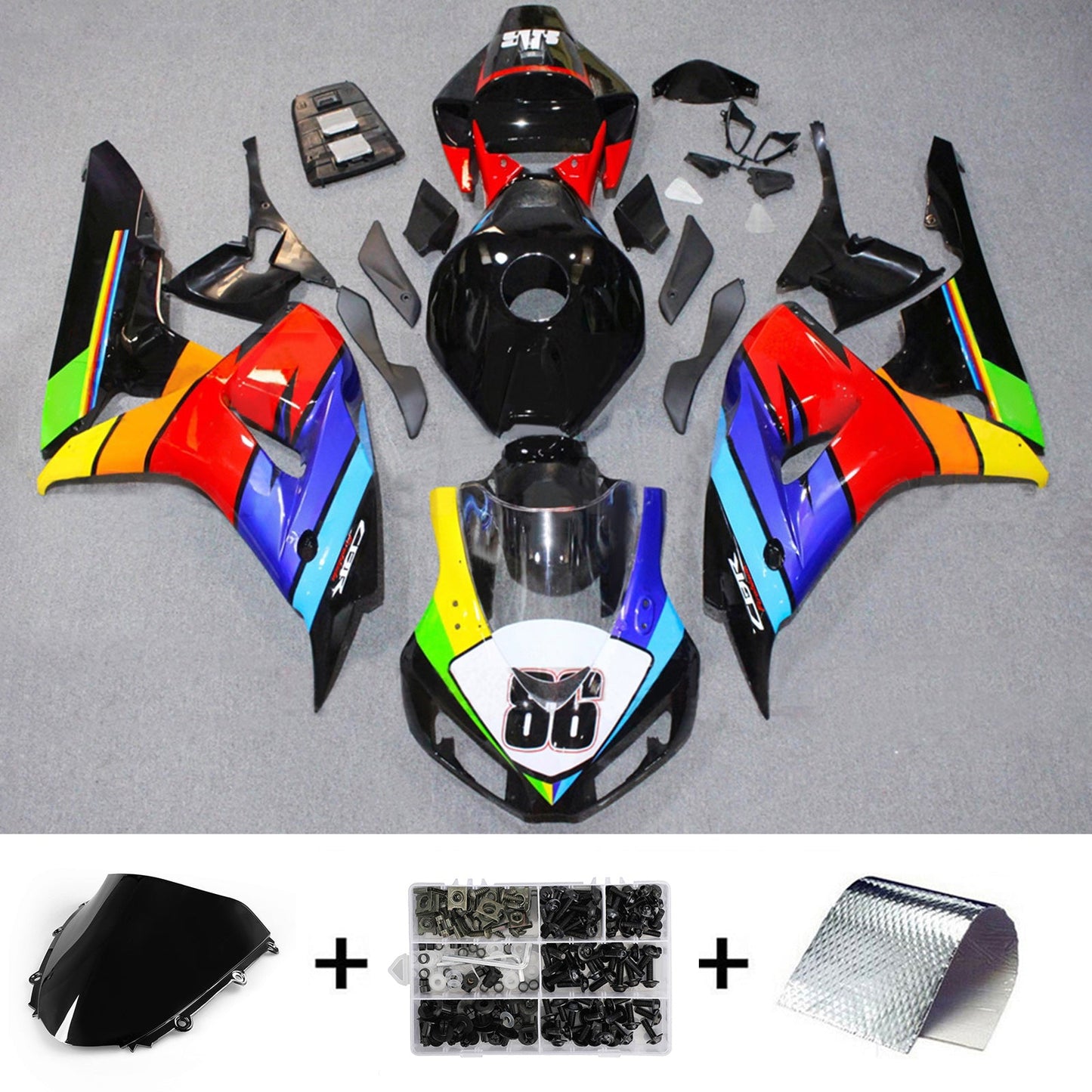 Kit di carene in plastica ABS stampate a iniezione per Honda CBR1000RR 2006-2007