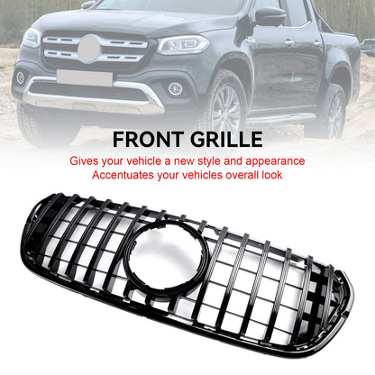 Per Mercedes Benz Classe X X470 2017-2019 Griglia paraurti anteriore nera