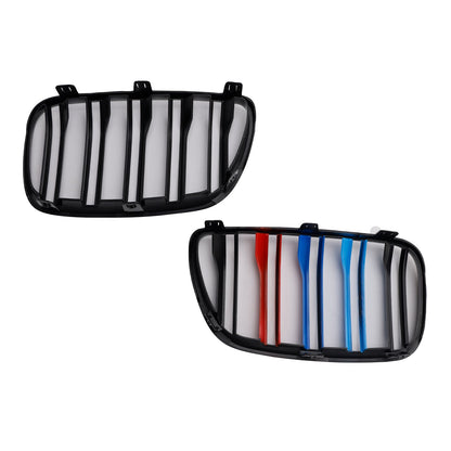 2 griglie anteriori per paraurti nere lucide compatibili con BMW X3 E83 2007-2010 LCI