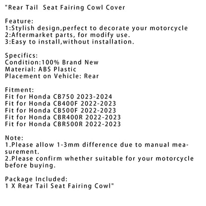 Coperchio carenatura sedile posteriore Honda CBR400R 2022-2023